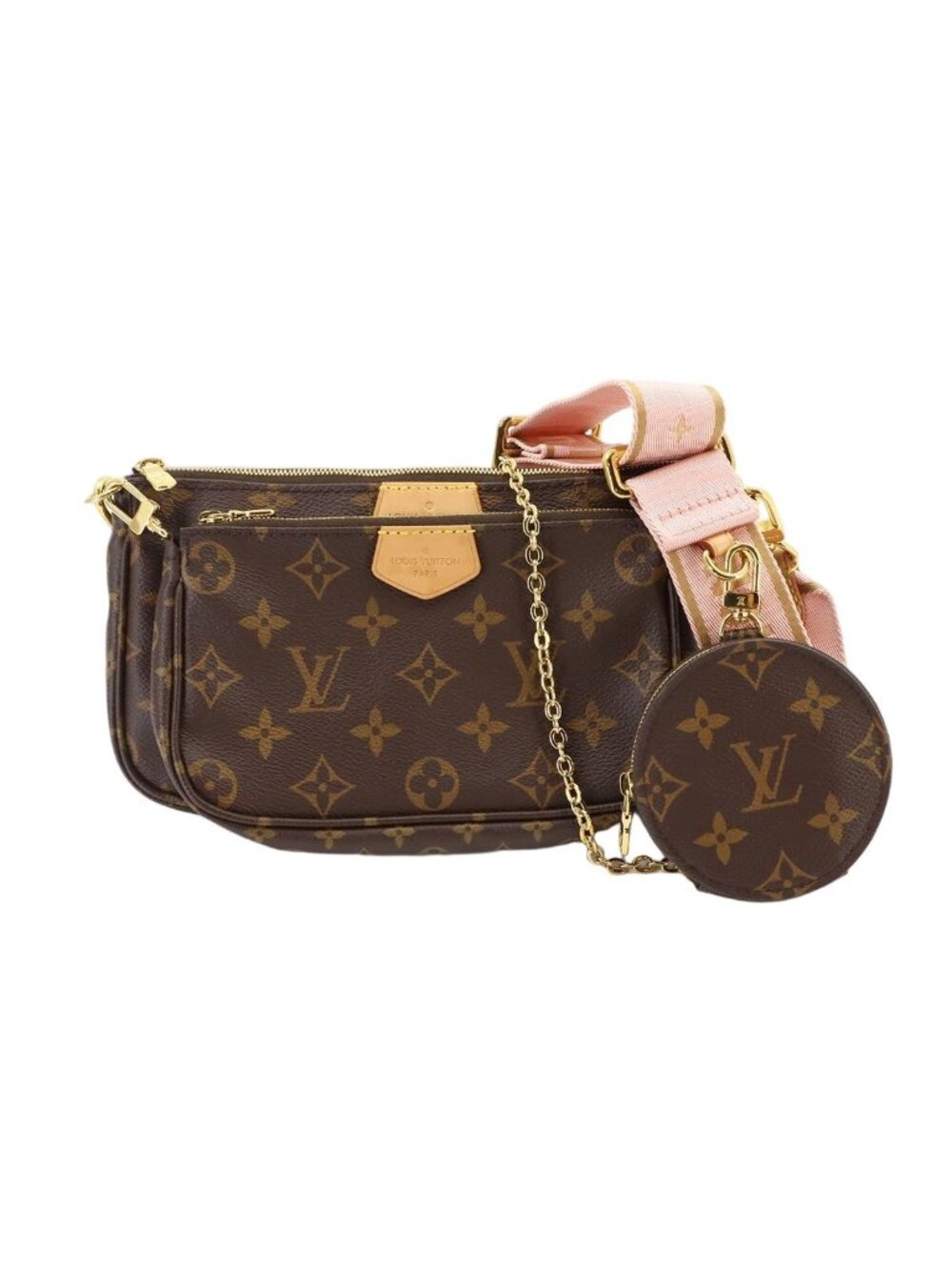 Louis Vuitton Monogram Multi Pochette Accessoires Shoulder Bag Rose Clair